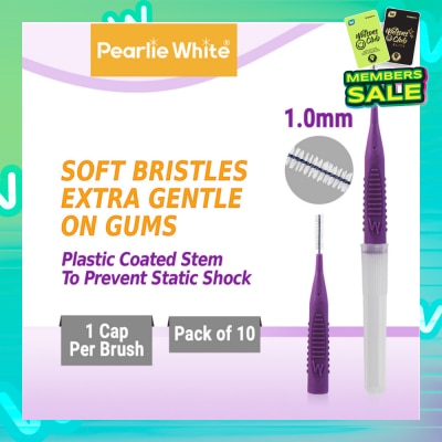 PEARLIE WHITE® Compact Interdental Brush Extra Soft Bristles S 1.0mm 10s