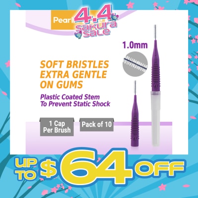 PEARLIE WHITE® - Compact Interdental Brush Extra Soft Bristles S 1.0mm 10s