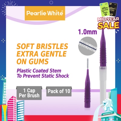 PEARLIE WHITE® Compact Interdental Brush Extra Soft Bristles S 1.0mm 10s