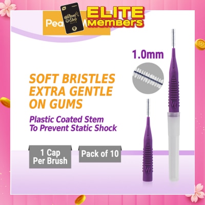 PEARLIE WHITE® Compact Interdental Brush Extra Soft Bristles S 1.0mm 10s