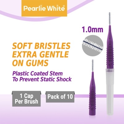 PEARLIE WHITE® Compact Interdental Brush Extra Soft Bristles S 1.0mm 10s