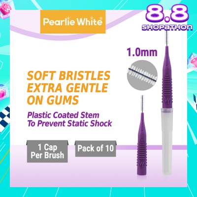 PEARLIE WHITE® Compact Interdental Brush Extra Soft Bristles S 1.0mm 10s