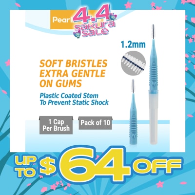 PEARLIE WHITE® - Compact Interdental Brush Extra Soft Bristles M 1.2mm 10s