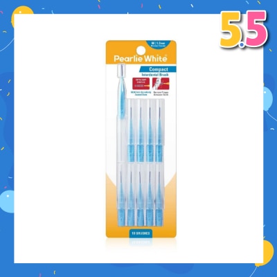 PEARLIE WHITE® Compact Interdental Brush Extra Soft Bristles M 1.2mm 10s