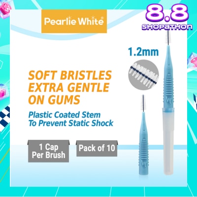 PEARLIE WHITE® Compact Interdental Brush Extra Soft Bristles M 1.2mm 10s