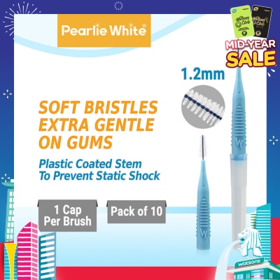 PEARLIE WHITE® Compact Interdental Brush Extra Soft Bristles M 1.2mm 10s