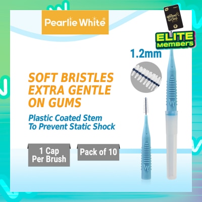PEARLIE WHITE® Compact Interdental Brush Extra Soft Bristles M 1.2mm 10s