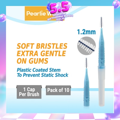 PEARLIE WHITE® - Compact Interdental Brush Extra Soft Bristles M 1.2mm 10s