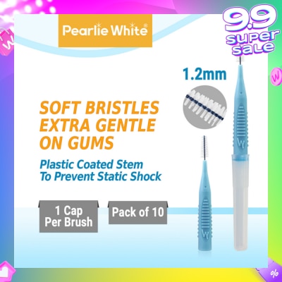 PEARLIE WHITE® Compact Interdental Brush Extra Soft Bristles M 1.2mm 10s