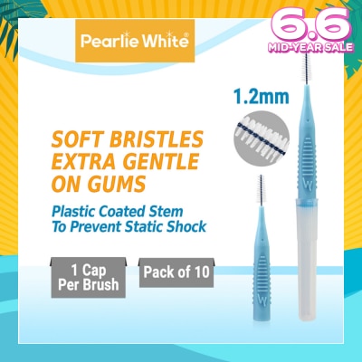 PEARLIE WHITE® Compact Interdental Brush Extra Soft Bristles M 1.2mm 10s