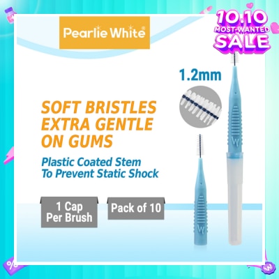 PEARLIE WHITE® Compact Interdental Brush Extra Soft Bristles M 1.2mm 10s
