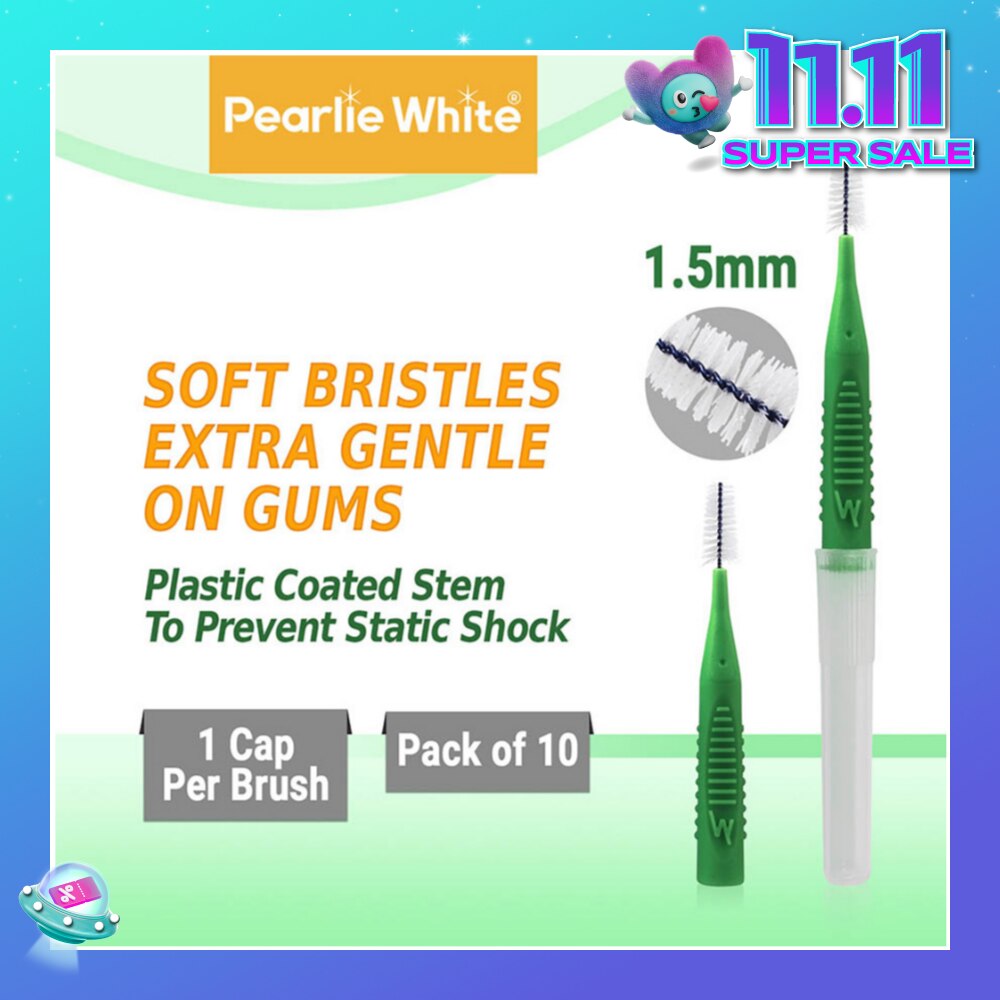 Compact Interdental Brush Extra Soft Bristles L 1.5mm 10s