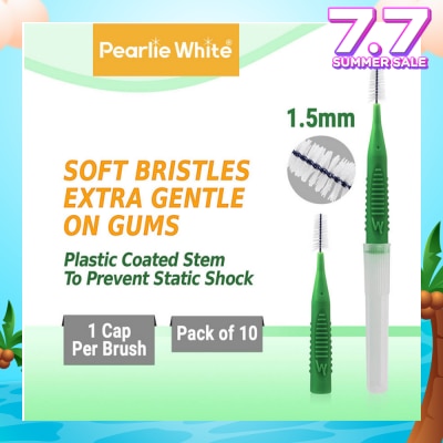 PEARLIE WHITE® Compact Interdental Brush Extra Soft Bristles L 1.5mm 10s
