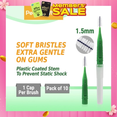 PEARLIE WHITE® Compact Interdental Brush Extra Soft Bristles L 1.5mm 10s