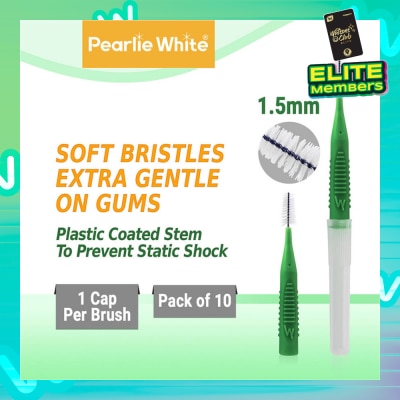 PEARLIE WHITE® Compact Interdental Brush Extra Soft Bristles L 1.5mm 10s
