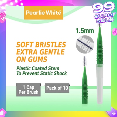 PEARLIE WHITE® Compact Interdental Brush Extra Soft Bristles L 1.5mm 10s