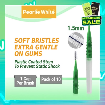 PEARLIE WHITE® Compact Interdental Brush Extra Soft Bristles L 1.5mm 10s