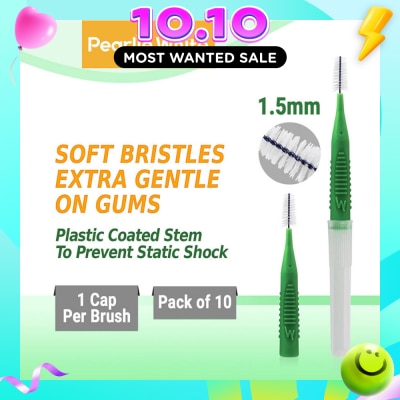 PEARLIE WHITE® Compact Interdental Brush Extra Soft Bristles L 1.5mm 10s image
