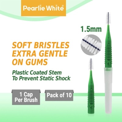 PEARLIE WHITE® Compact Interdental Brush Extra Soft Bristles L 1.5mm 10s