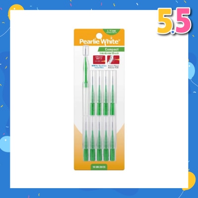 PEARLIE WHITE® Compact Interdental Brush Extra Soft Bristles L 1.5mm 10s