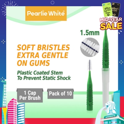 PEARLIE WHITE® Compact Interdental Brush Extra Soft Bristles L 1.5mm 10s