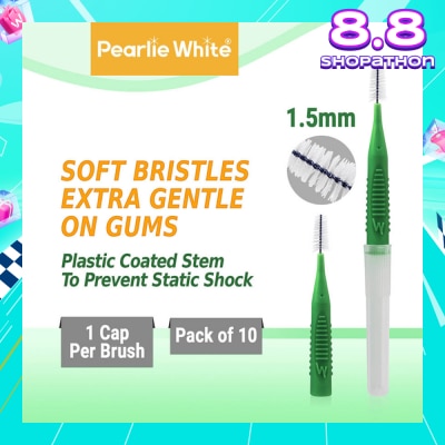 PEARLIE WHITE® Compact Interdental Brush Extra Soft Bristles L 1.5mm 10s