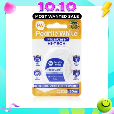 PEARLIE WHITE® FlossCare Hi Tech Waxed Fresh Mint Dental Floss 50m image
