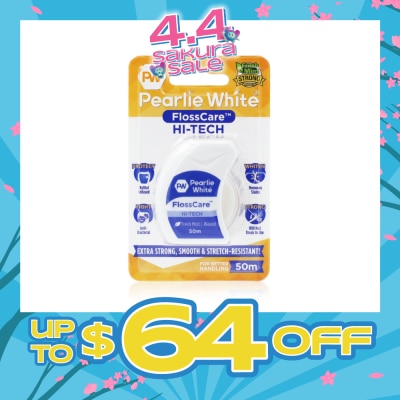 PEARLIE WHITE® - Pearlie White FlossCare Hi-Tech Waxed Fresh Mint Dental Floss 50m