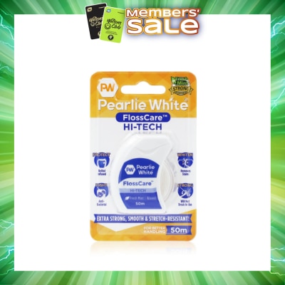 PEARLIE WHITE® - Pearlie White FlossCare Hi-Tech Waxed Fresh Mint Dental Floss 50m