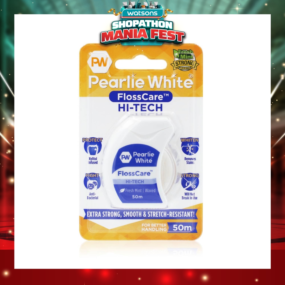FlossCare Hi-Tech Waxed Fresh Mint Dental Floss 50m (Expiry: May`2027)
