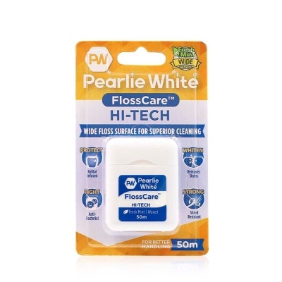 PEARLIE WHITE® Pearlie White FlossCare Hi-Tech Waxed Fresh Mint Dental Floss 50m