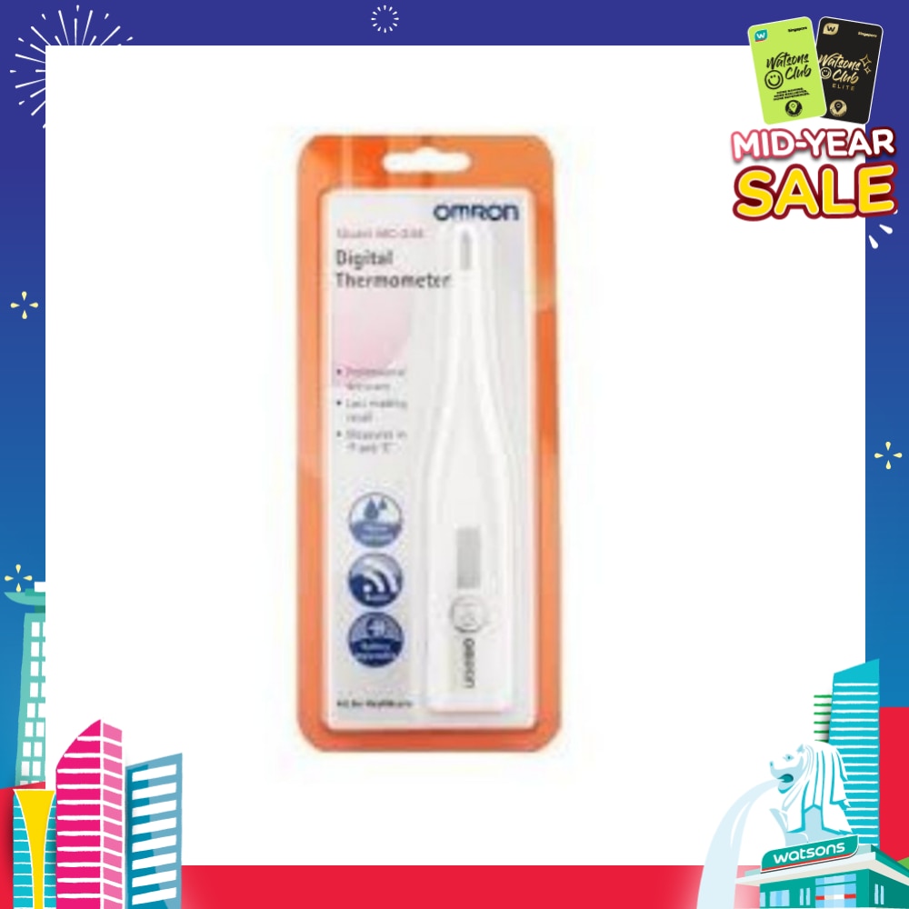Water Resistant Digital Thermometer MC-246 (Oral,Underarm,Rectal Measurement) 1s