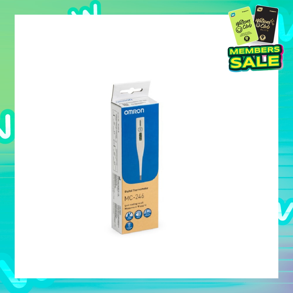 Water Resistant Digital Thermometer MC-246 (Oral,Underarm,Rectal Measurement) 1s
