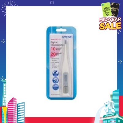 OMRON Water Resistant Digital Thermometer MC-341 (Oral,Underarm,Rectal Measurement) 1s