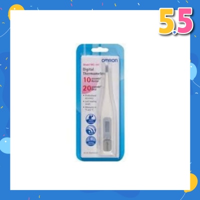 OMRON Water Resistant Digital Thermometer MC-341 (Oral,Underarm,Rectal Measurement) 1s