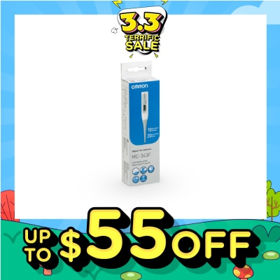 OMRON Water Resistant Digital Thermometer MC-343 (Oral,Underarm,Rectal Measurement) 1s