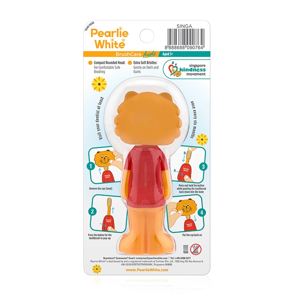Kids Toothbrush Extra Soft Bristles BPA Free (Suitable for Ages 3+ Above) Singa 1s
