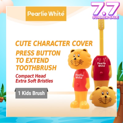 PEARLIE WHITE® Kids Toothbrush Extra Soft Bristles BPA Free (Suitable for Ages 3+ Above) Singa 1s
