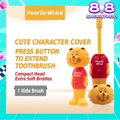 PEARLIE WHITE® Kids Toothbrush Extra Soft Bristles BPA Free (Suitable for Ages 3+ Above) Singa 1s