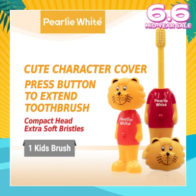 PEARLIE WHITE® Kids Toothbrush Extra Soft Bristles BPA Free (Suitable for Ages 3+ Above) Singa 1s