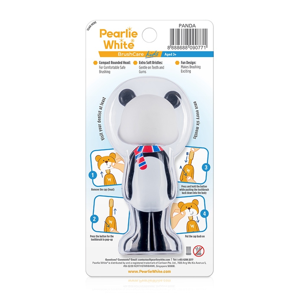 Kids Toothbrush Extra Soft Bristles BPA Free (Suitable for 3yrs Old Above) Panda 1s