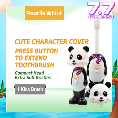 PEARLIE WHITE® Kids Toothbrush Extra Soft Bristles BPA Free (Suitable for 3yrs Old Above) Panda 1s