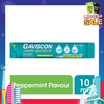 GAVISCON Gaviscon Peppermint Liquid Sachets 10ml