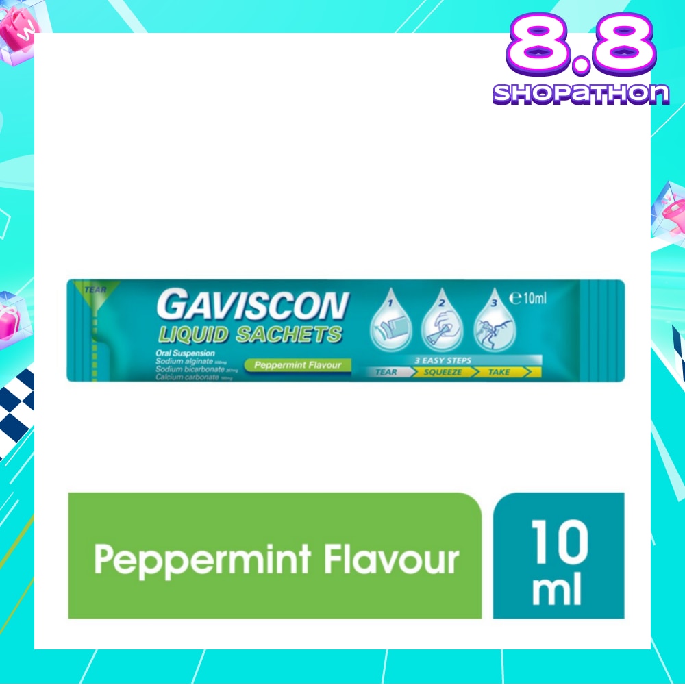 Gaviscon Peppermint Liquid Sachets 10ml