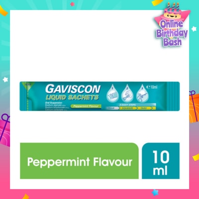 GAVISCON Gaviscon Peppermint Liquid Sachets 10ml