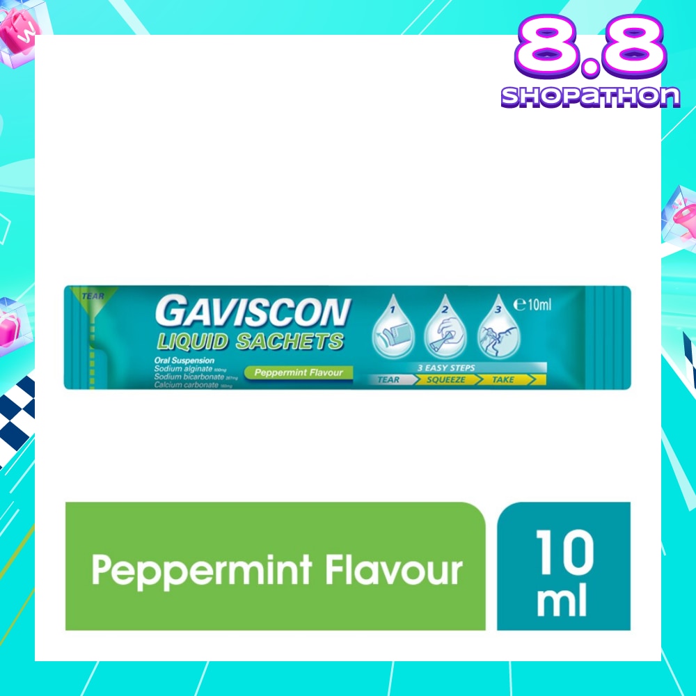 Gaviscon Peppermint Liquid Sachets 10ml