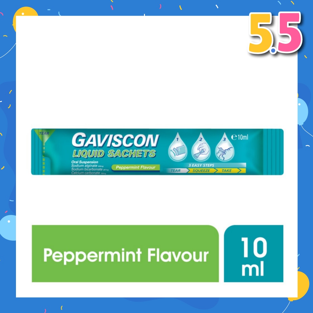 Gaviscon Peppermint Liquid Sachets 10ml