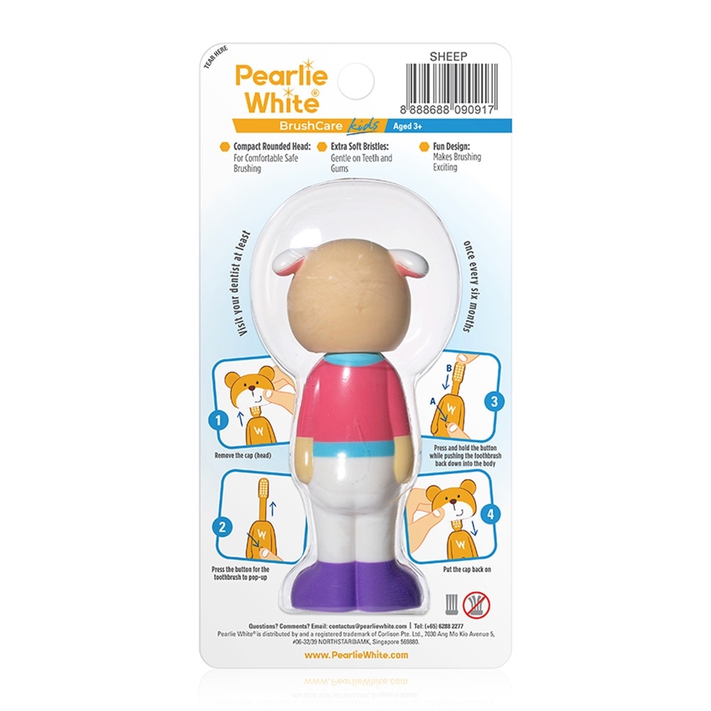Kids Toothbrush Extra Soft Bristles BPA Free (Suitable for Ages 3+ Above) Baa Baa Sheep 1s