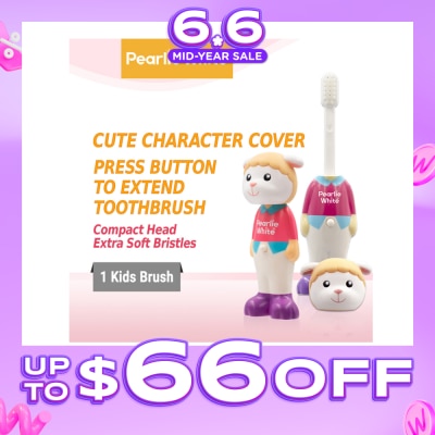 PEARLIE WHITE® - Kids Toothbrush Extra Soft Bristles BPA Free (Suitable for Ages 3+ Above) Baa Baa Sheep 1s