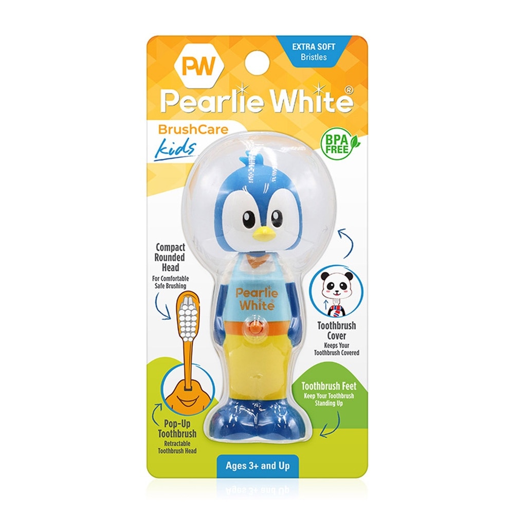 Kids Toothbrush Extra Soft Bristles BPA Free (Suitable for Ages 3+ Above) Penguin 1s